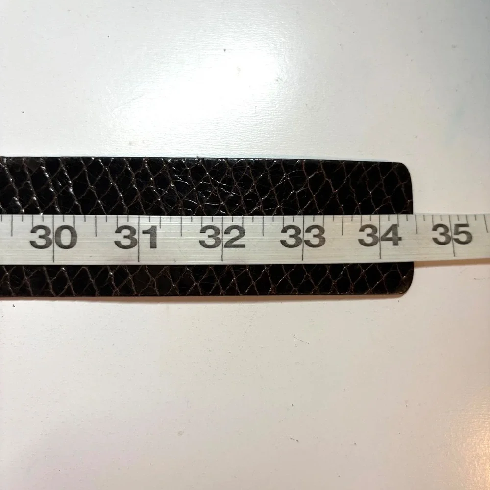 NWT Banana Republic Brown Leather Snakeskin Effect Belt in Size XS